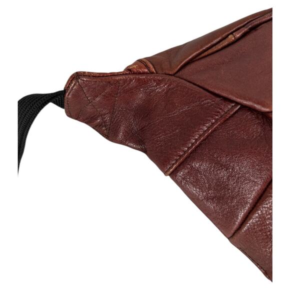 Vintage Leather Waist Pack Sling Brown Woodstock Travel Boho Hippie - Picture 14 of 16